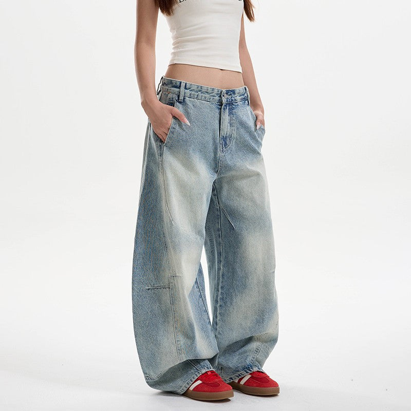 Washed Distressed Machete Jeans For Women