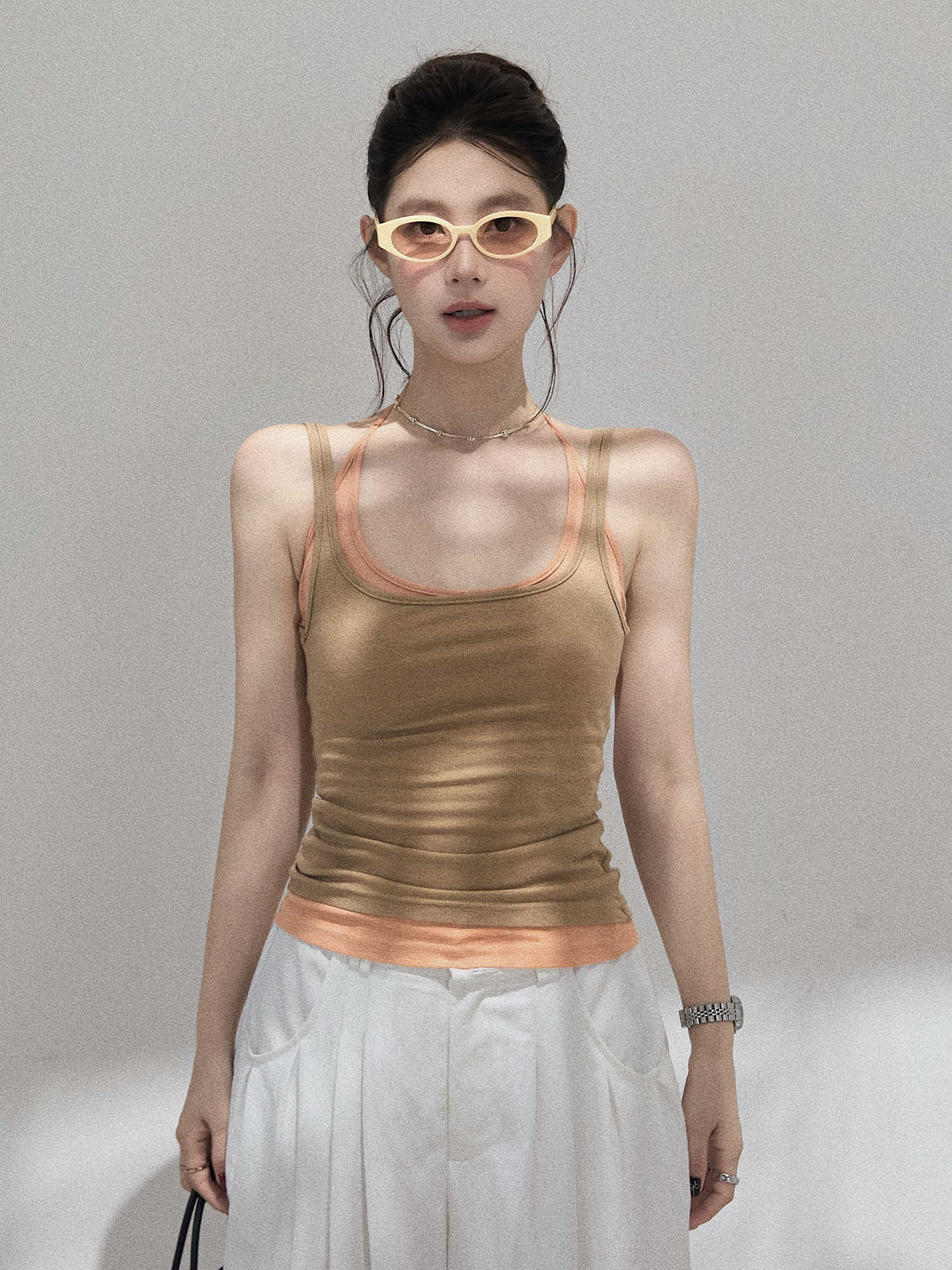 Halter Sleeveless Camisole Women's Casual Slimming Outside Wear Top