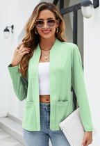 Fashion Women's Wear Pocket Coat Suit Jacket Light